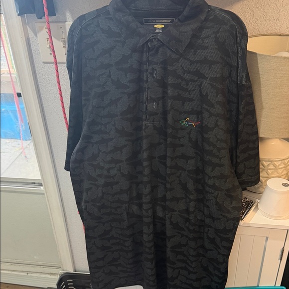 Greg Norman Collection Other - Greg Norman Collection Charcoal Polo with Shark Design
